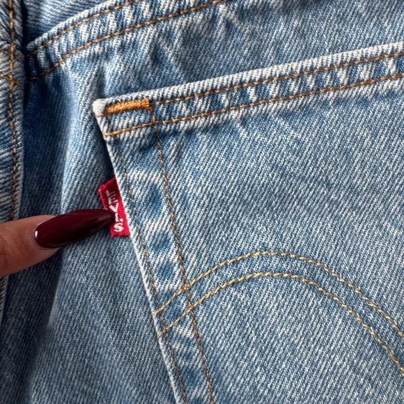 Levi's Premium Wedgie‎ Fit Cutoff Denim Shorts W26 Y2K Festival Raw Hem